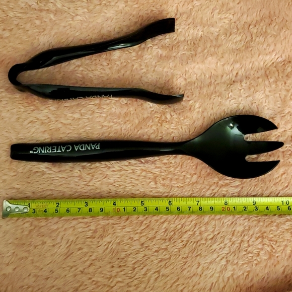 Lot 7 Panda Express chinese restaurant cartering plastic serving spoon + 3 tongs - Picture 2 of 4